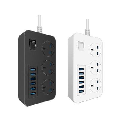 Power Strip With 3 Outlets 6 USB 5V 3A Ports 3000W 16A 6.5