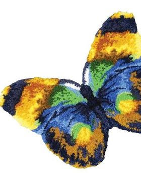 Latch Hook Rug Kit Butterfly Animal Pattern DIY Rug Crochet