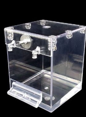 Acrylic Clear Bird Baths 12.8*8.5*16.4cm Parrot Bathroom