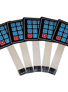 5 PCS 4x3 Matrix Array 12 Key Membrane Switch Keypad, for /A