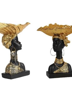 Nordic Handcrafted Woman Head cafe Bedroom Decorative Tray