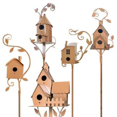 Birdhouse Garden Stake Bird Feeder Outdoor Garden Patio