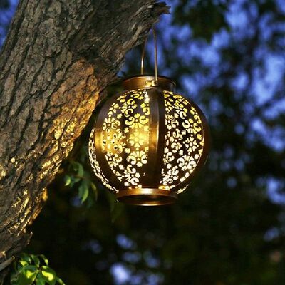 Solar Lantern Lights Outdoor Hanging Light Outside Powered