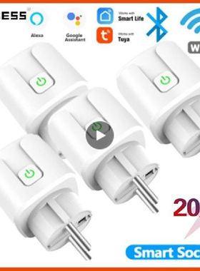 AUBESS 20A EU Plug WIFI Bluetooth Wireless Remote Socket