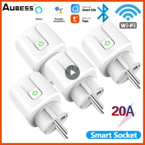 AUBESS 20A EU Plug WIFI Bluetooth Wireless Remote Socket
