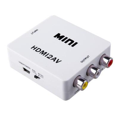 HD 1080P HDMI AV/RCA CVBS Adapter Mini HDMI2AV Video Convert