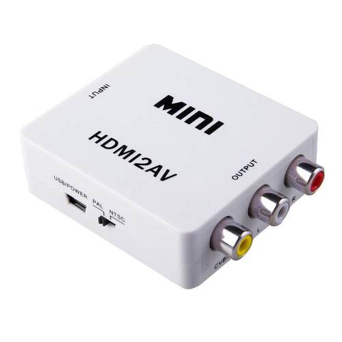 HD 1080P HDMI AV/RCA CVBS Adapter Mini HDMI2AV Video Convert