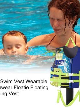 Kids Swim Vest With Safety Strap Pool Swimwear Floating