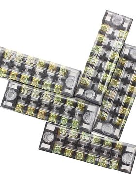 5 Pcs 600V 15A 6 Positions 2 Rows Barrier Screw Terminal Blo