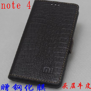 for Xiaomi Redmi note 4 Flip Phone Case Cover Cowhide