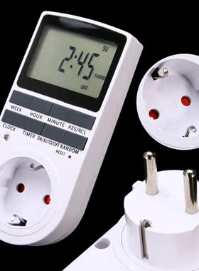 Timer Switch Socket EU Plug-in Programmable 7 Day 12/24 Hour