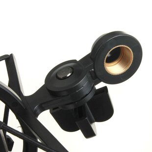 microphone holder with integrated microphone Mic pop shield