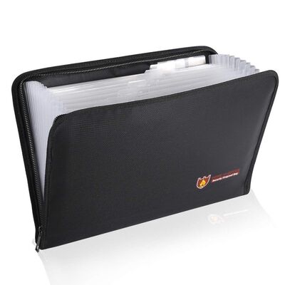 hot-Fireproof Files Folder Accordion Document Bags 14.3x9.8