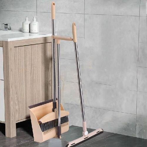 Dust Broom and Dustpan Wiper Set for Home Cleaning Floor