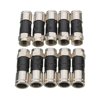 10x RG6 F-type compression seal alignment plug connectors fo