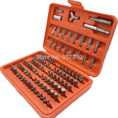 100pc Security Bit Set Torx Star Tamper Screws Hex Key Phill
