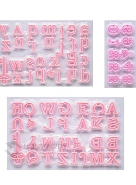 3 sets Plastic capital/letter/number fondant cutter cake/coo