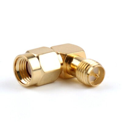 10Pcs  90 Degree RPSMA Male to RPSMA Female RF Adapter Right