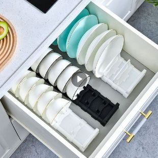 Kitchen Bowl Organizer Plate Drying Rack Bowl Pot Lid