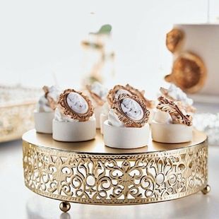 Stand Wedding Cake Display Dessert Lace Round Metal