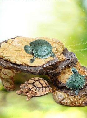 Reptile Resin Hides Cave Turtles Rock Hideout House Pet