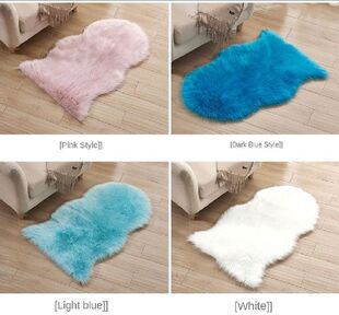 Soft Faux Fur Sheepskin Rug Fluffy Chair Cover Long Hair