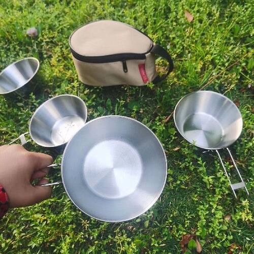 Outdoor 300ml Bowl Set Picnic Tableware Portable Barbecue