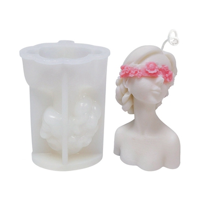 Hot Blindfolded Girl Portrait Silicone Candle Mold Epoxy