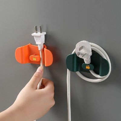 1PC Cord Wrapper Hooks Wall-Mounted Cable Organizer USB