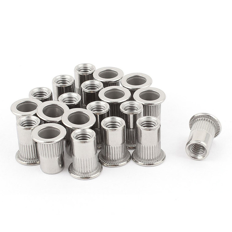 20 pcs 304 rivet nut rivnut insert nutsert m6x15mm