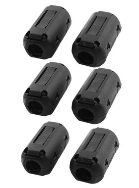 6Pcs 9mm Dia USB Cable Noise Suppressor Magnet Ferrite Core