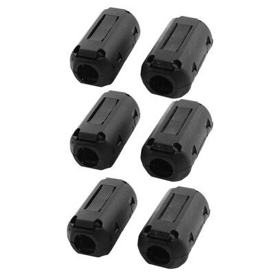 6Pcs 9mm Dia USB Cable Noise Suppressor Magnet Ferrite Core
