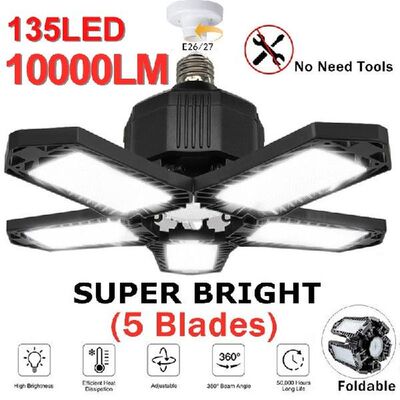 LED Garage Light E26/E27 Deformable Ceiling Light Warehouse