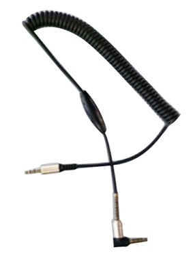 3.5mm Metal slingsline male to male extension cord with micr