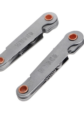 2 Pcs Metric Screw Pitch 60+55 Degree Thread Gauge L15