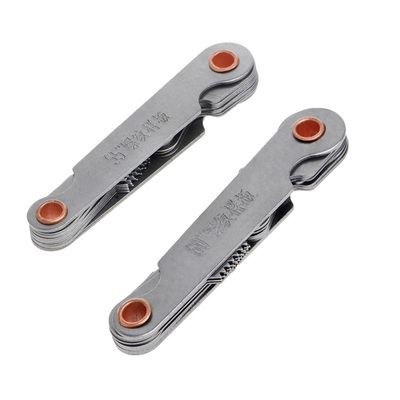 2 Pcs Metric Screw Pitch 60+55 Degree Thread Gauge L15