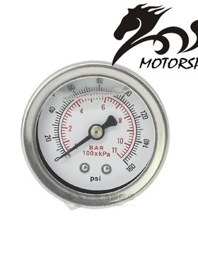 Fuel Pressure Regulator gauge 0-160 PSI / bar Liquid Fill ch