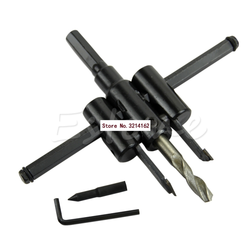 30mm-120mm Metal Wood Circle Hole Saw Drill Bit Cutter Kit D