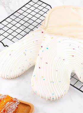 Silicone Oven Mittens Heat Resistant Kitchen Gloves Non