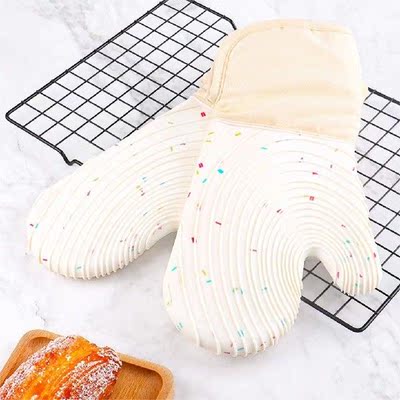 Silicone Oven Mittens Heat Resistant Kitchen Gloves Non
