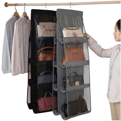 2 Pieces Hanging Handbag Organizer Non-woven Storage Holder