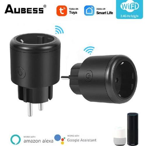 Tuya WIFI Smart EU Plug Socket 16A Smart Timer Monitor