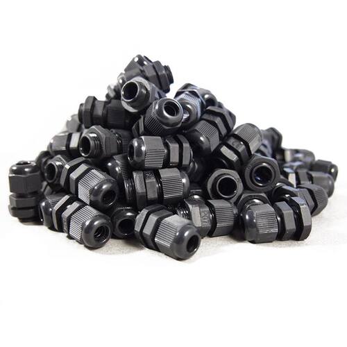 PG7 Black Nylon Strain Relief,Cord Grip,Cable Gland 3.5-6 mm