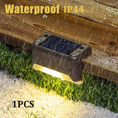 LED Solar Lights Path Stair Outdoor Light Step Lamp Garden Y