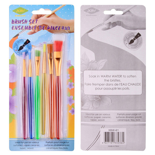 New 6 PCS/SetPurple Artist Paint Brush Set Nylon Hair Waterc