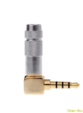 Brass Stereo 3.5mm 4 Pole 90 Degree Repair HeadphoJack Plug