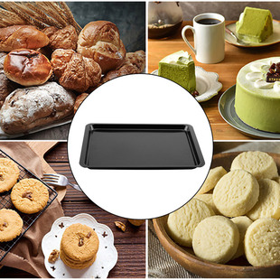 3pcs Non-stick Baking Tray Home Bakery Rectangle Cookies