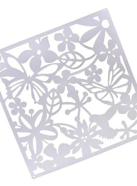 Pack of 4Pcs Bird Flower Hanging Screen Room Divider Panel