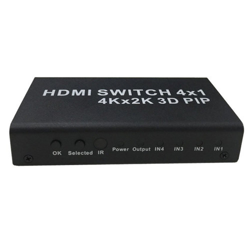 4K x 2K, 4 Port 4X1 HDMI Switch with PIPand IR Remote Contro