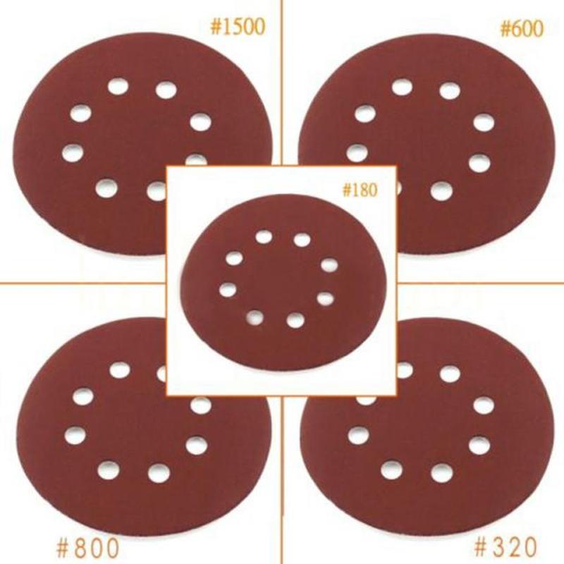 30pcs 5'' Inch Sandpaper Sanding Disc Round Alumina
